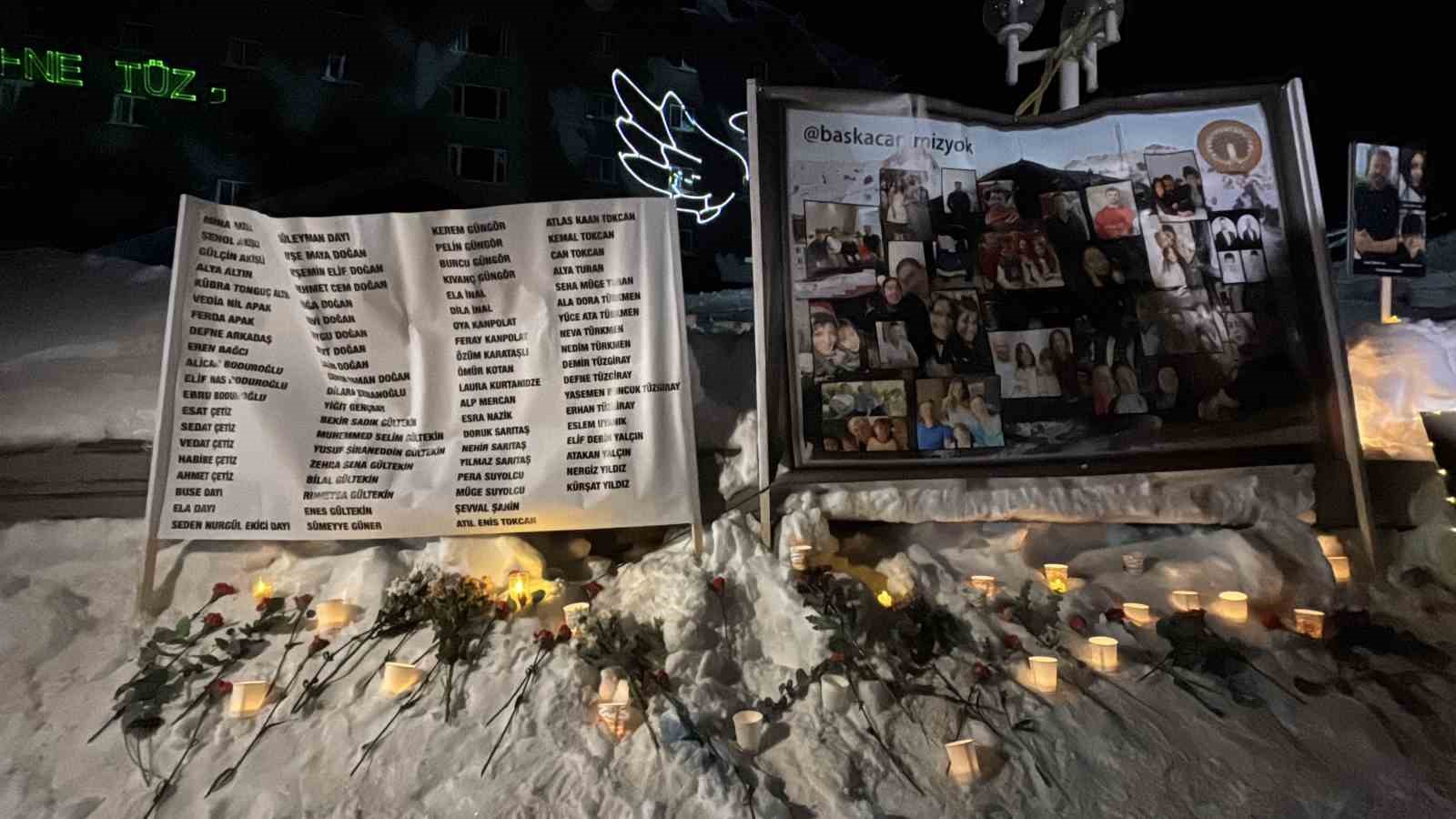 kartalkaya yangin faciasinin birinci yildonumunde acili aileler otel onunde bir araya geldi 9 8I6OevEV