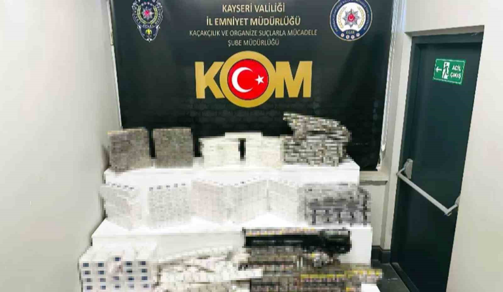 kayseride 2 bin paket kacak sigara piyasaya surulmeden ele gecirildi 1 LaYf252p