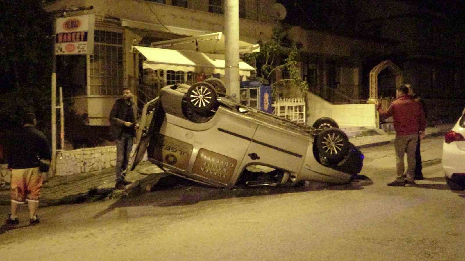 kaza sonrasi ters donen aractan sizan akaryakit panige neden oldu 0 GMwmatTL