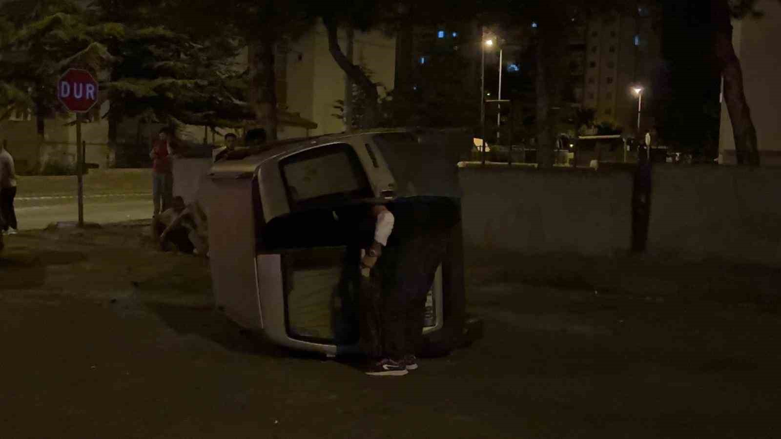 kaza yaptigi araciyla gitmek istedi ekiplere zor anlar yasatti 2 jeDqYVWd