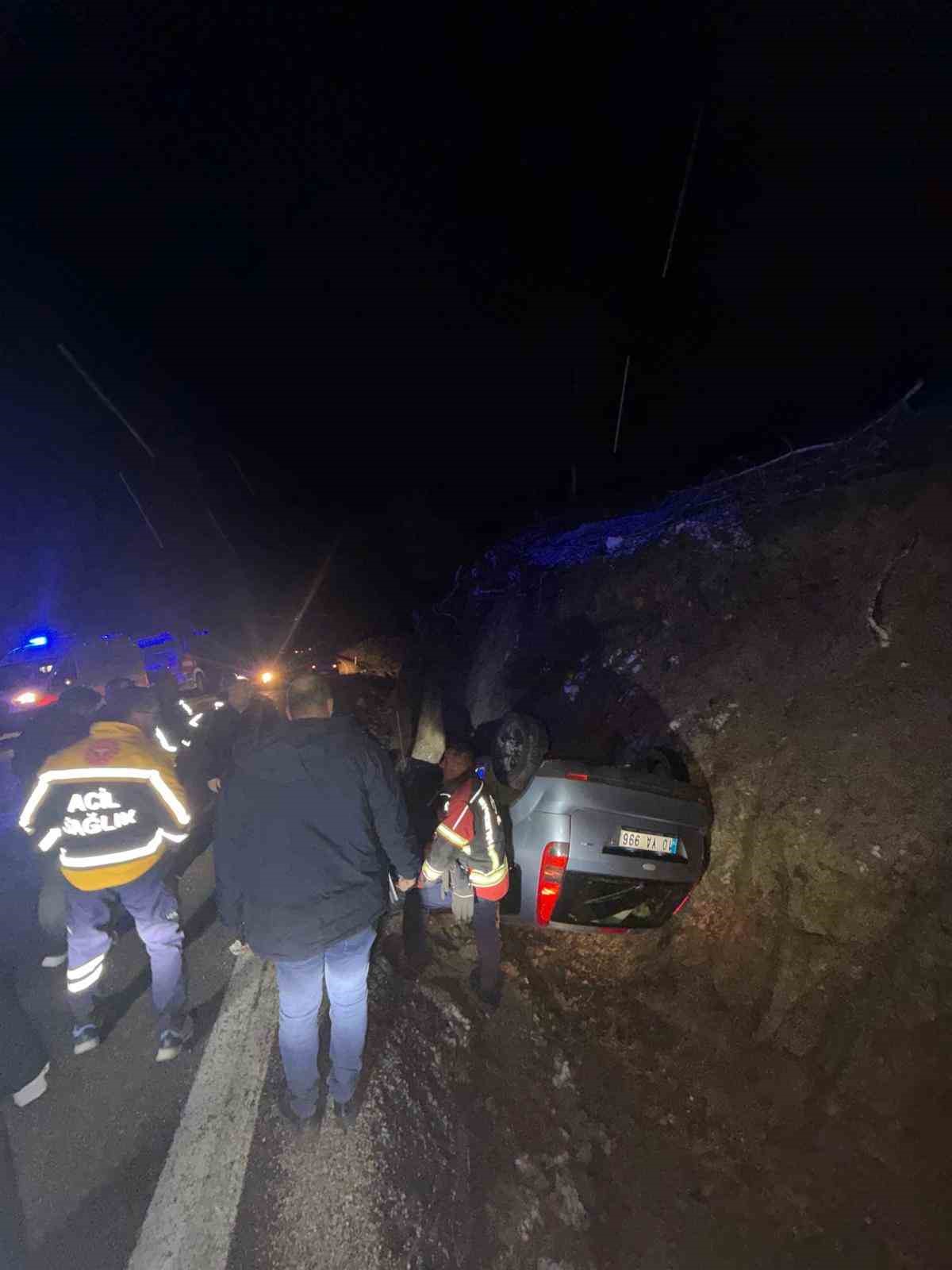 kazdaglari yolunda otomobil takla atti 0 C25bqgEg
