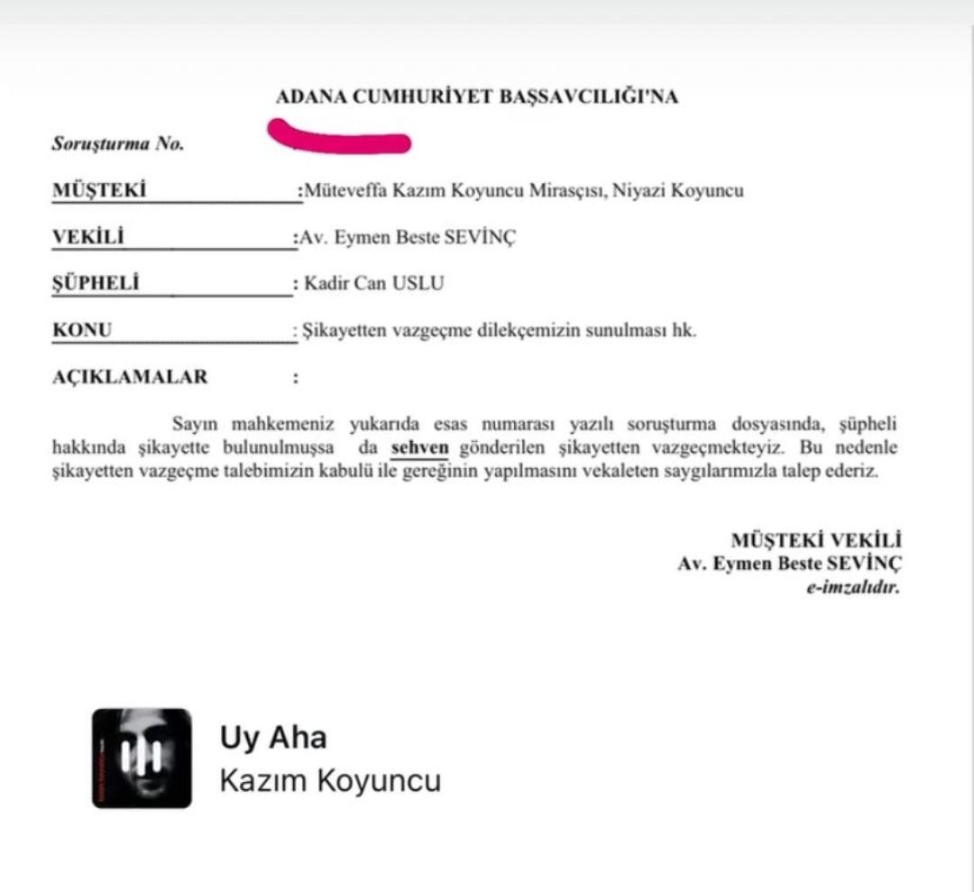 kazim koyuncunun mirascisi niyazi koyuncu ogretmen hakkindaki telif sikayetini geri cekti 0 XqiGBPSq