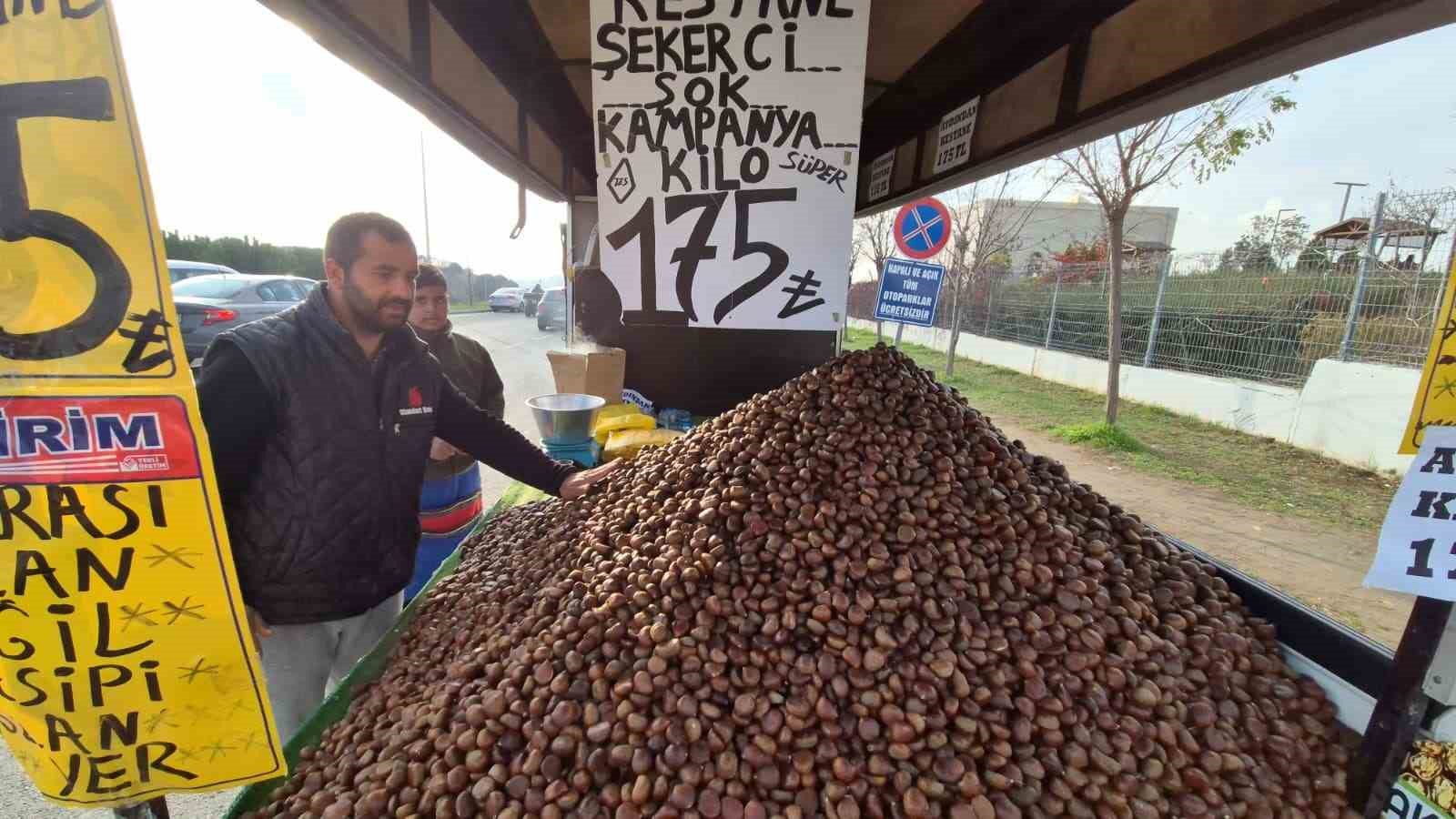 kestane sezonu acildi kilosu 175 lira 5