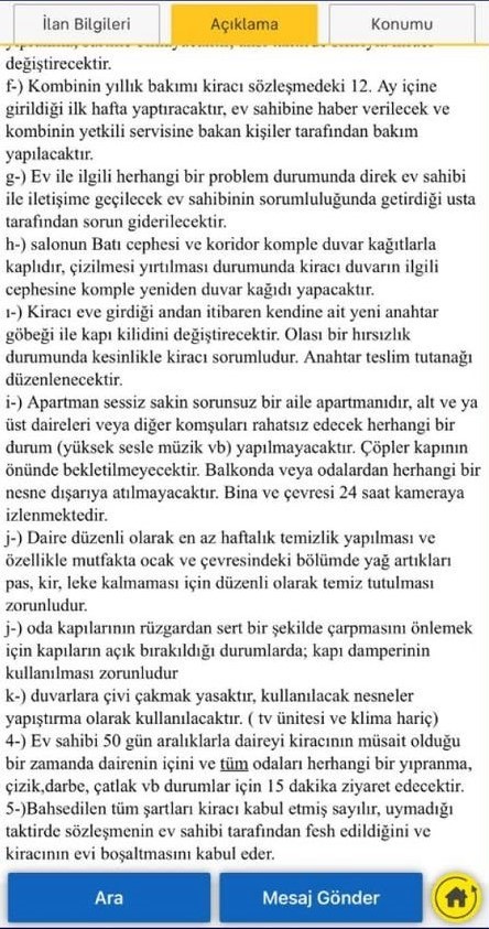 kiracisini her 50 gunde kontrol etmek isteyen ev sahibinden 3 sayfalik sira disi kriter HA2trTk9