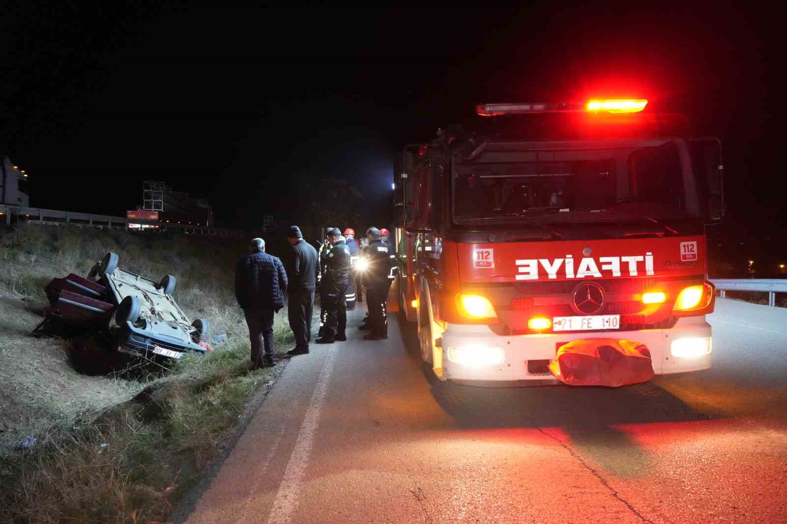 Kırıkkale’de otomobil takla attı: 1 yaralı 6 kirikkalede otomobil takla atti 1 yarali 2