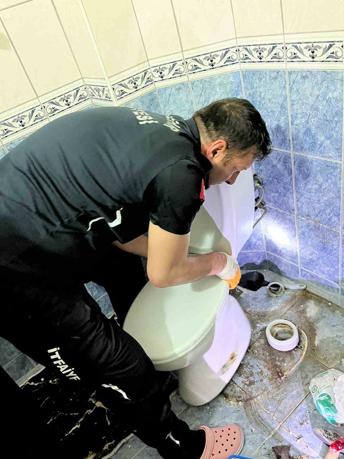 klozete dusen yavru kediyi itfaiye kurtardi 0 TeBlM9kj