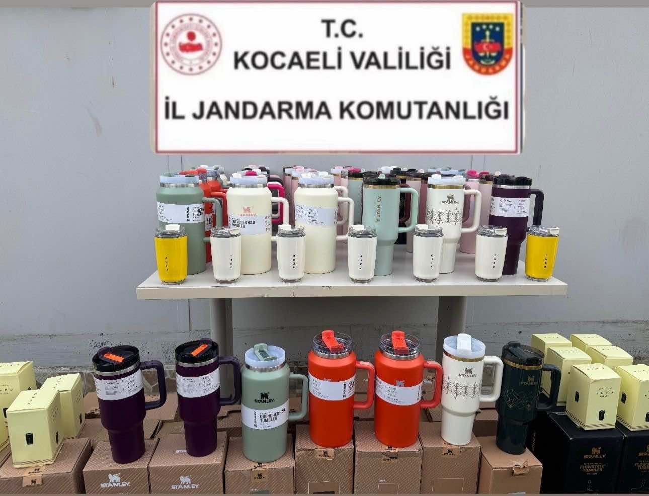 kocaelide piyasa degeri yuksek unlu markaya ait 100 termos ele gecirildi 0 whiFiI2D