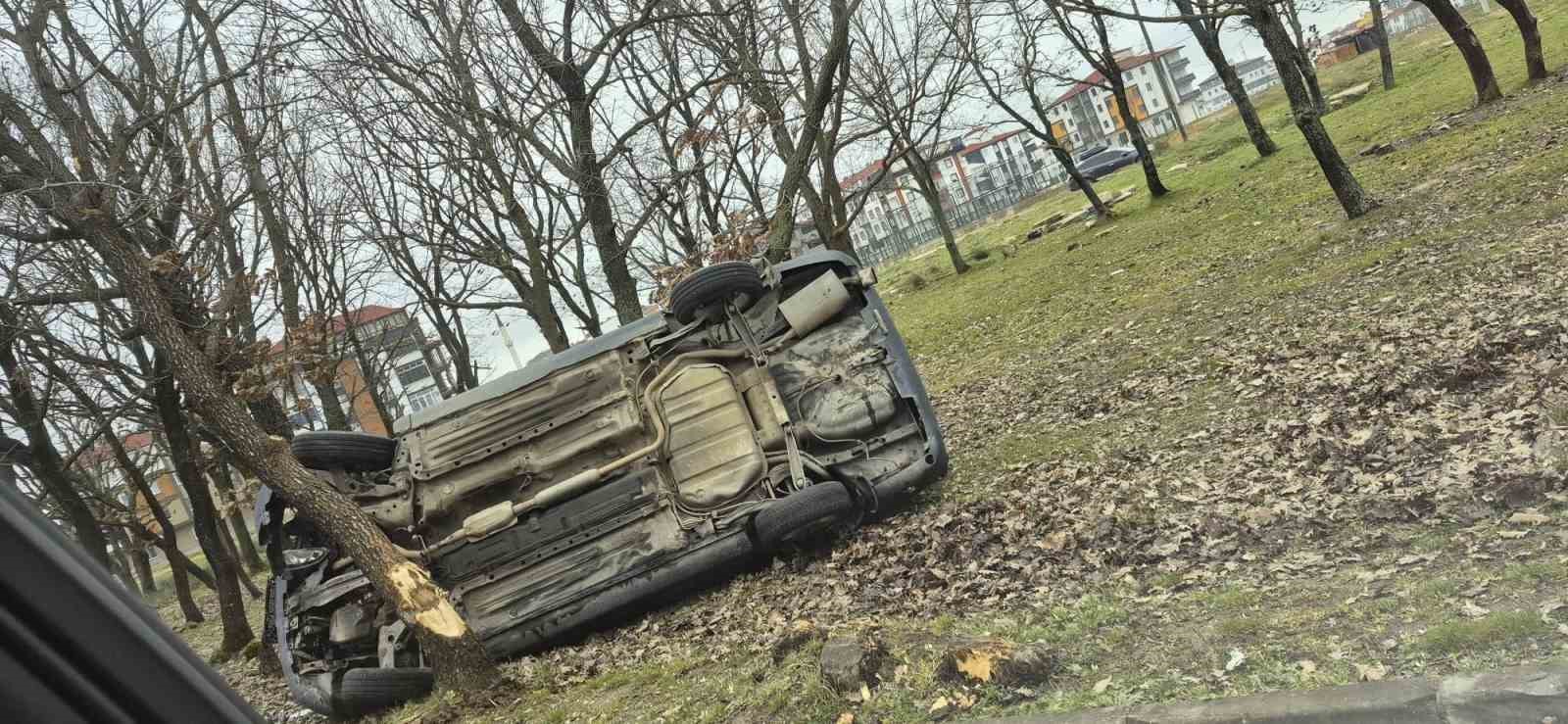 kontrolden cikan otomobil agaclik alana daldi 1 yarali 1 HGEykiSU