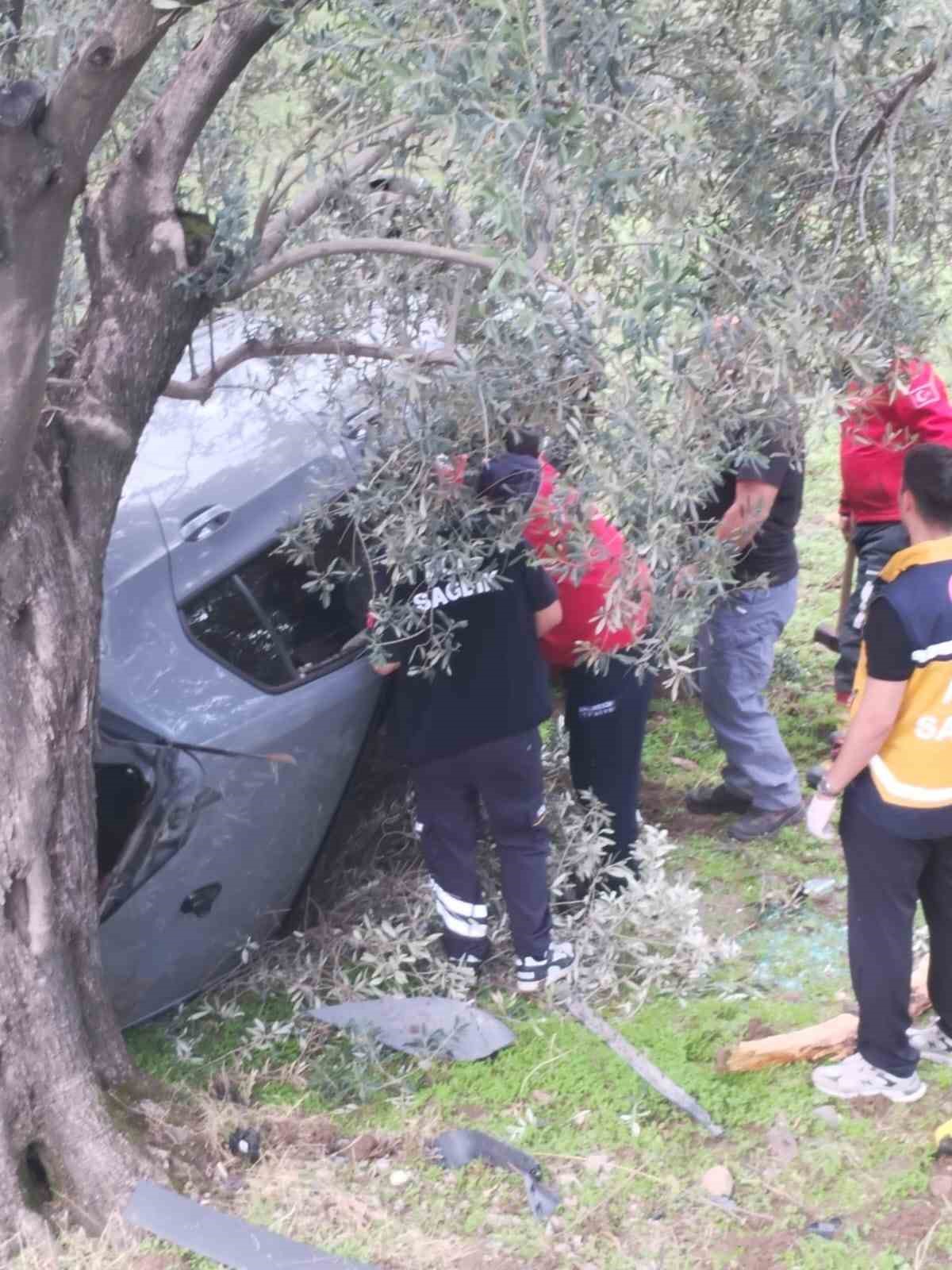 Kontrolü kaybetti zeytin bahçesine uçtu: 2 yaralı 4 kontrolu kaybetti zeytin bahcesine uctu 2 yarali 0 skRsYIks