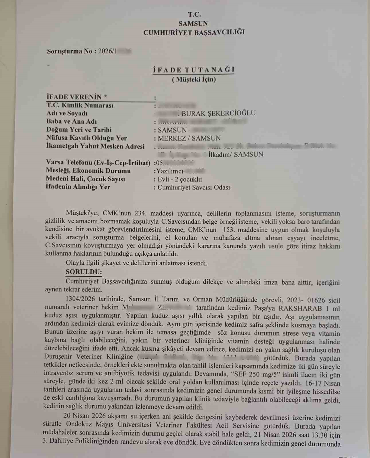 kuduz asisi sonrasi kedileri olen aile sikayetci oldu 6 LalSFMi2