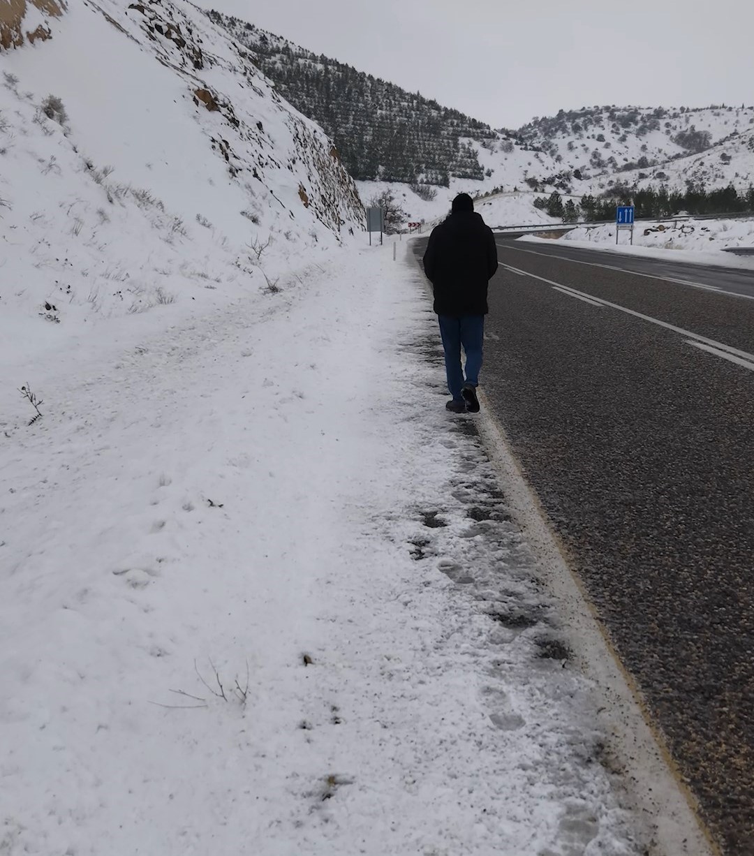 kuslar icin yol kenarlarina bugday serptiler 1