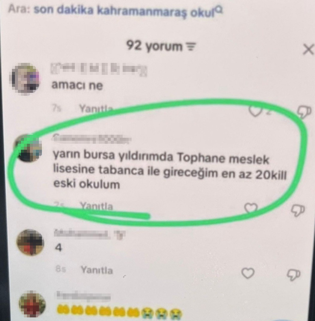 Maraş ve Urfa’da okula yapılan saldırı sonrası Bursa’da "Sıra bende" yazan şüpheliye operasyon düzenlendi 4 maras ve urfada okula yapilan saldiri sonrasi bursada sira bende yazan supheliye operasyon duzenlendi hFVgD8Ep