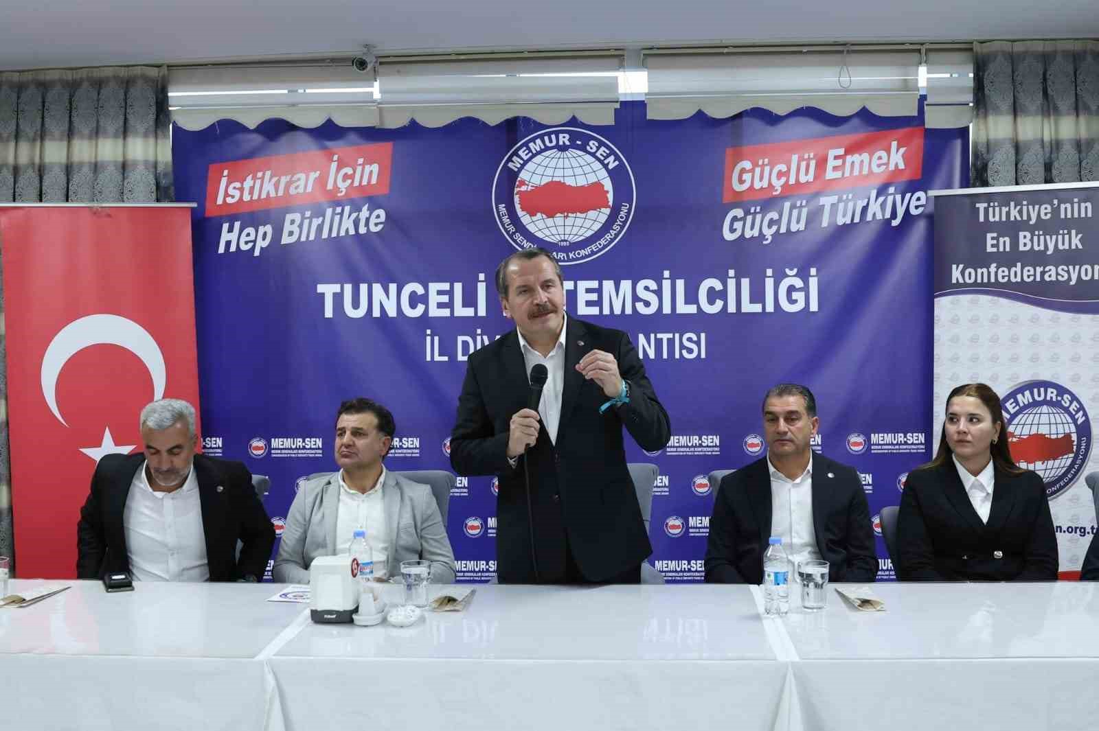 memur sen genel baskani ali yalcin tunceli il divan toplantisinda teskilatla bulustu 4 6Lv1f4La
