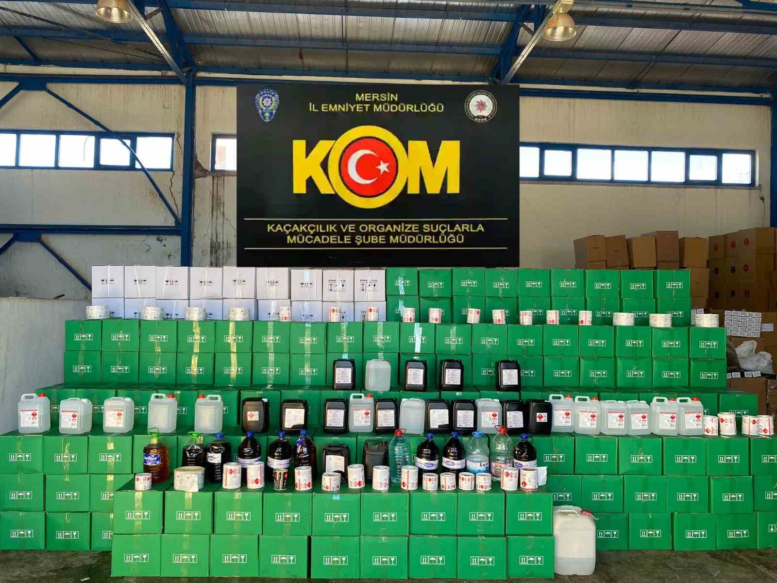 mersinde depoya baskin binlerce litre kacak alkol ele gecirildi 1 tutuklama 2 n2GF3s6J