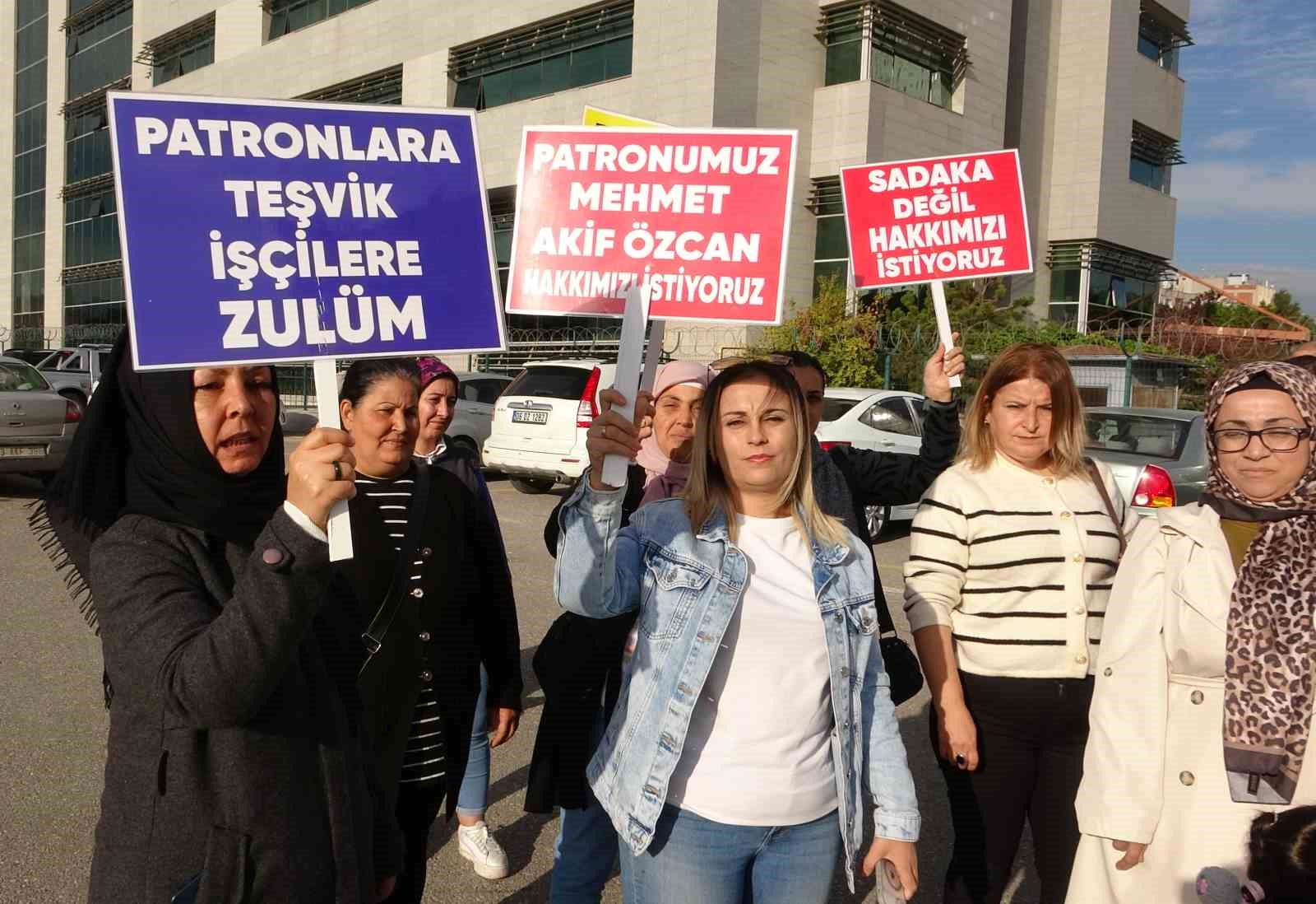 mersinde maaslarini alamayan isciler adliye onunde aciklama yapti 2 318IHuur