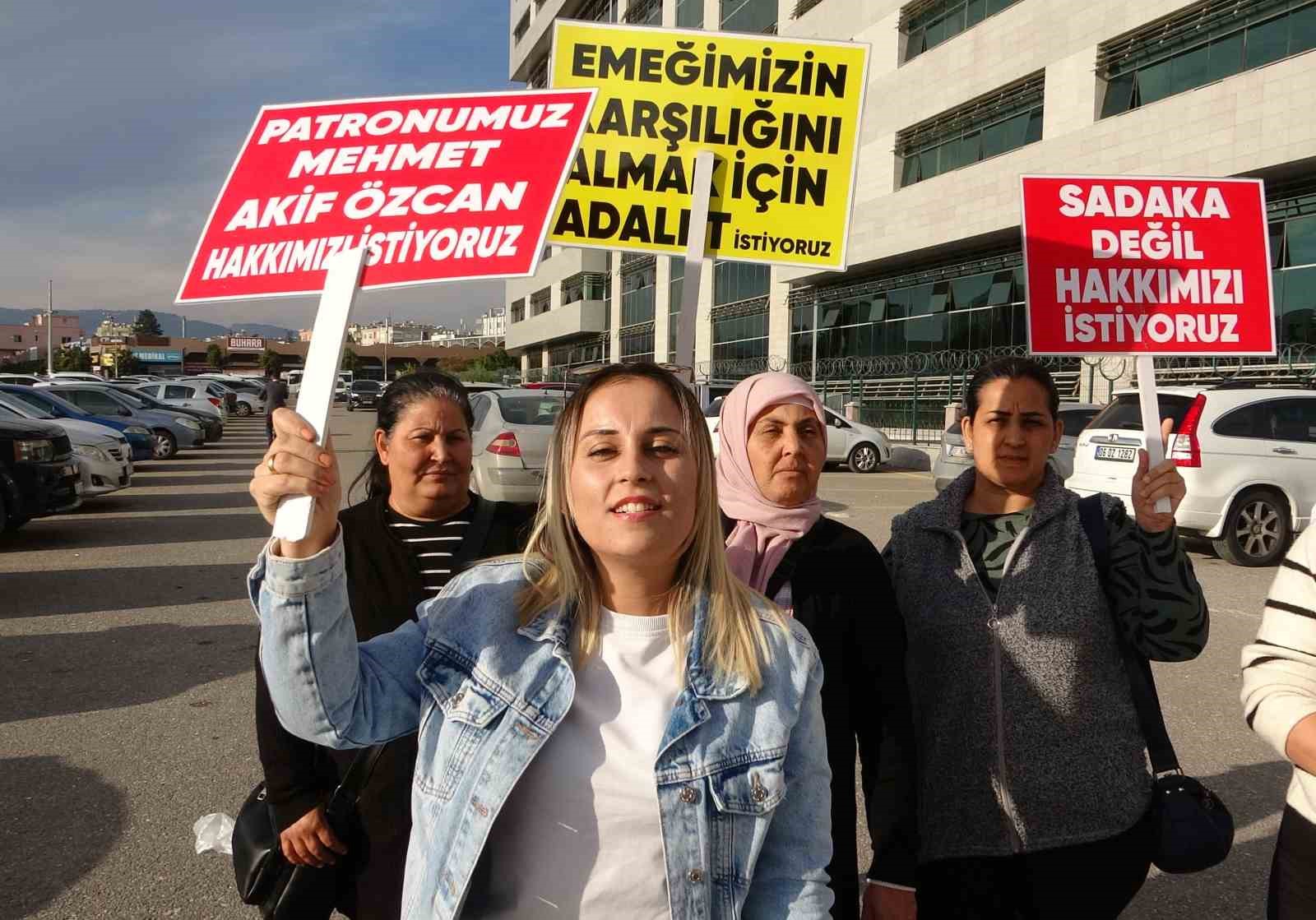 mersinde maaslarini alamayan isciler adliye onunde aciklama yapti 3 uSY1YwDb