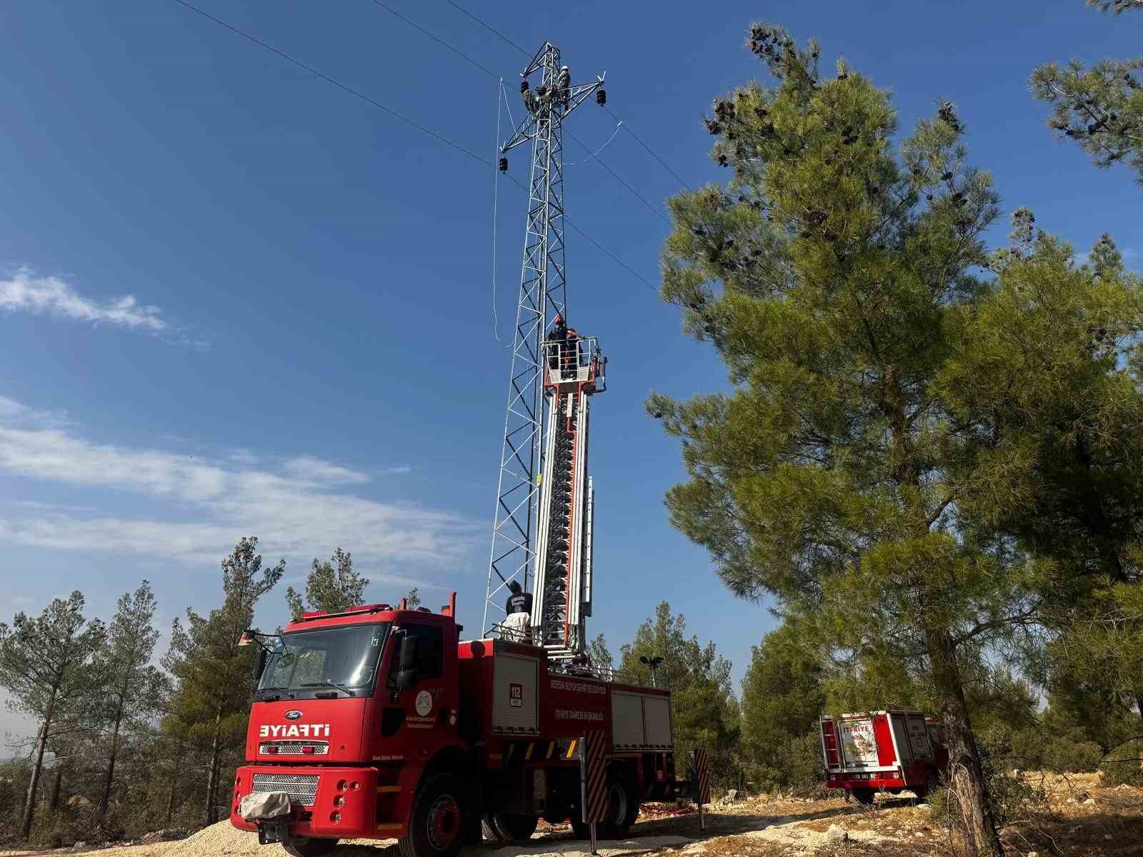 mersinde yuksek gerilim direginde mahsur kalan isci kurtarildi 0 lSsfQXLM