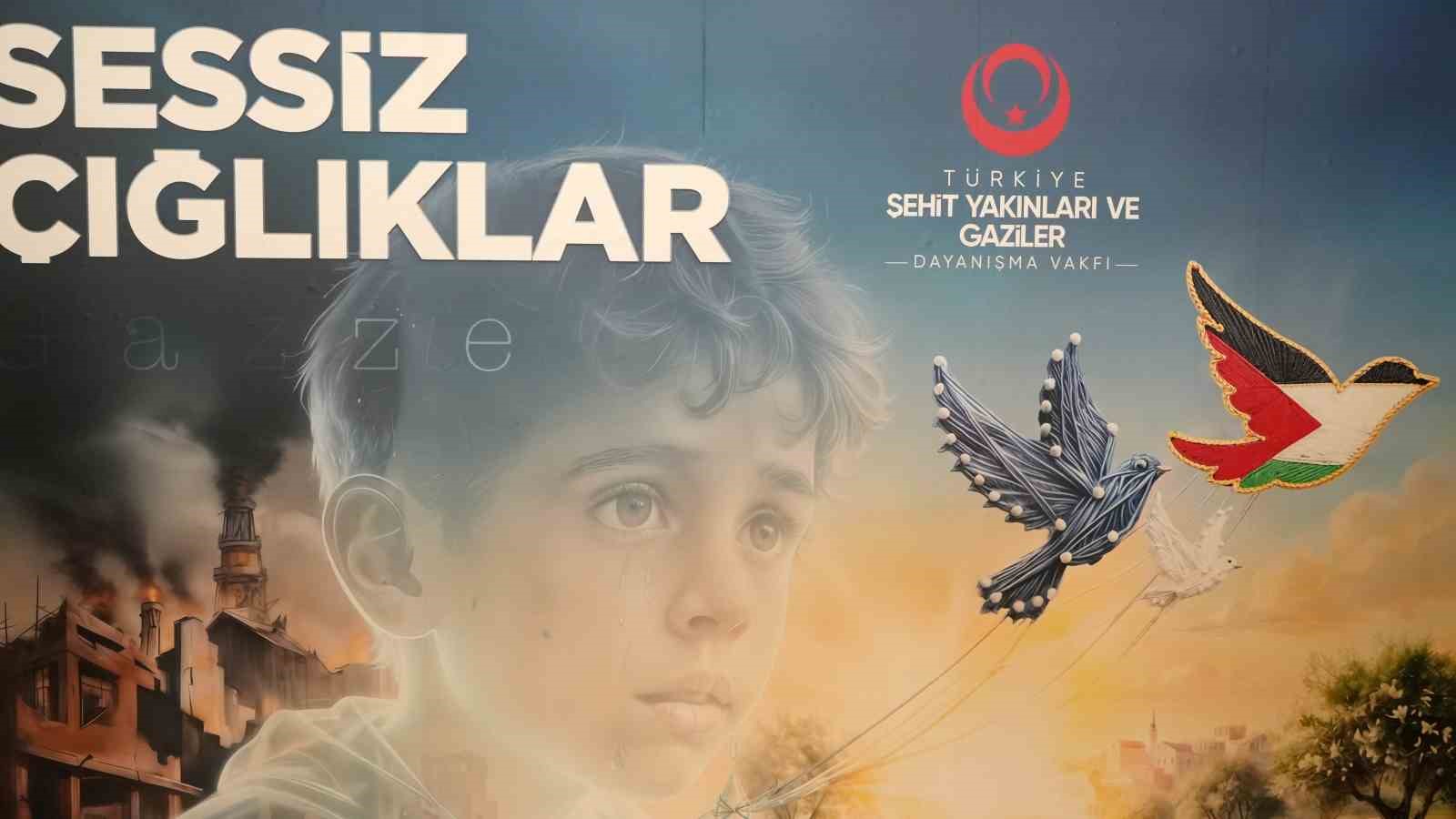 millet kutuphanesinde gazze temali filografi sergisi acildi 1 OTIPbbcC