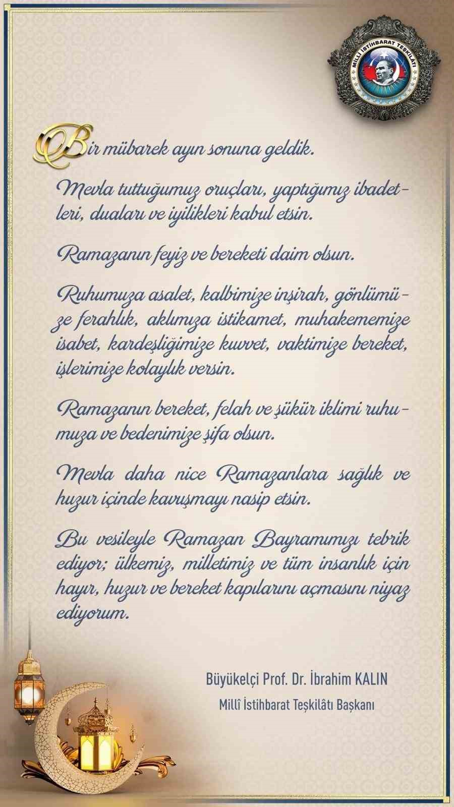 mit baskani kalinin ramazan bayrami mesaji 0
