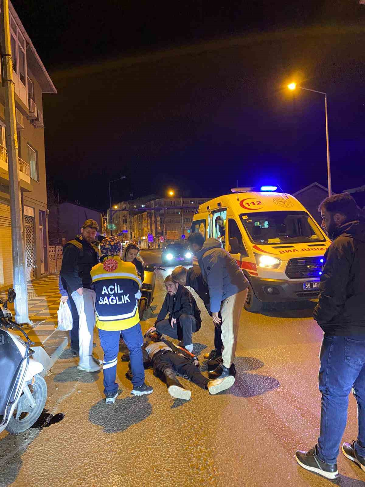 motosiklet ile otomobil carpisti 1 yarali 6 UuYhwkID