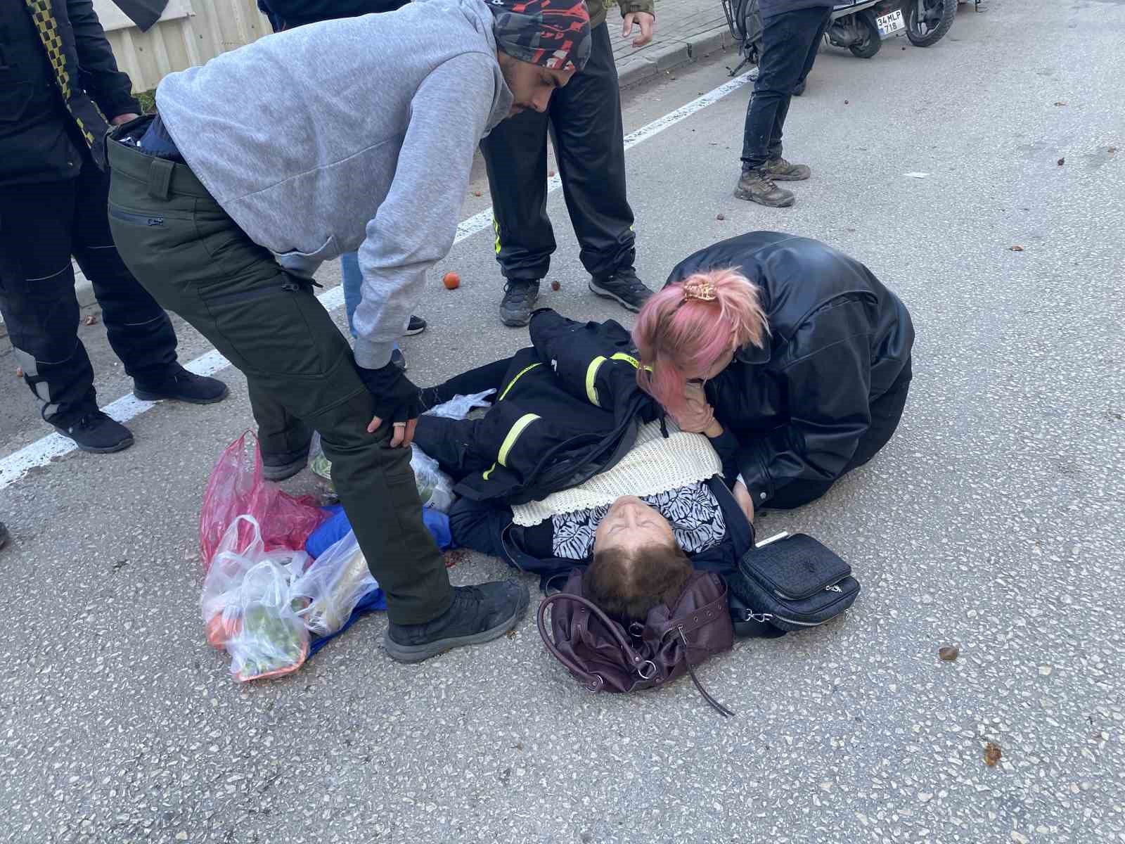 motosikletin carptigi kadin yaralandi 0 nIs48eiK