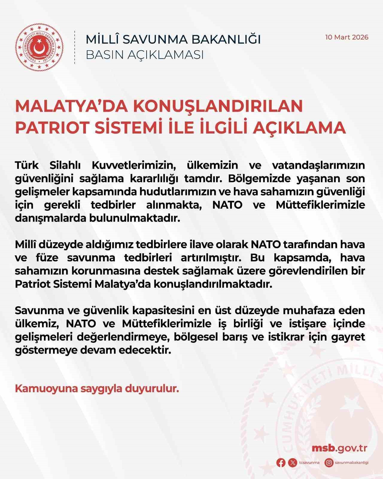 msb milli duzeyde aldigimiz tedbirlere ilave olarak nato tarafindan hava ve fuze savunma tedbirleri X7pu31W1