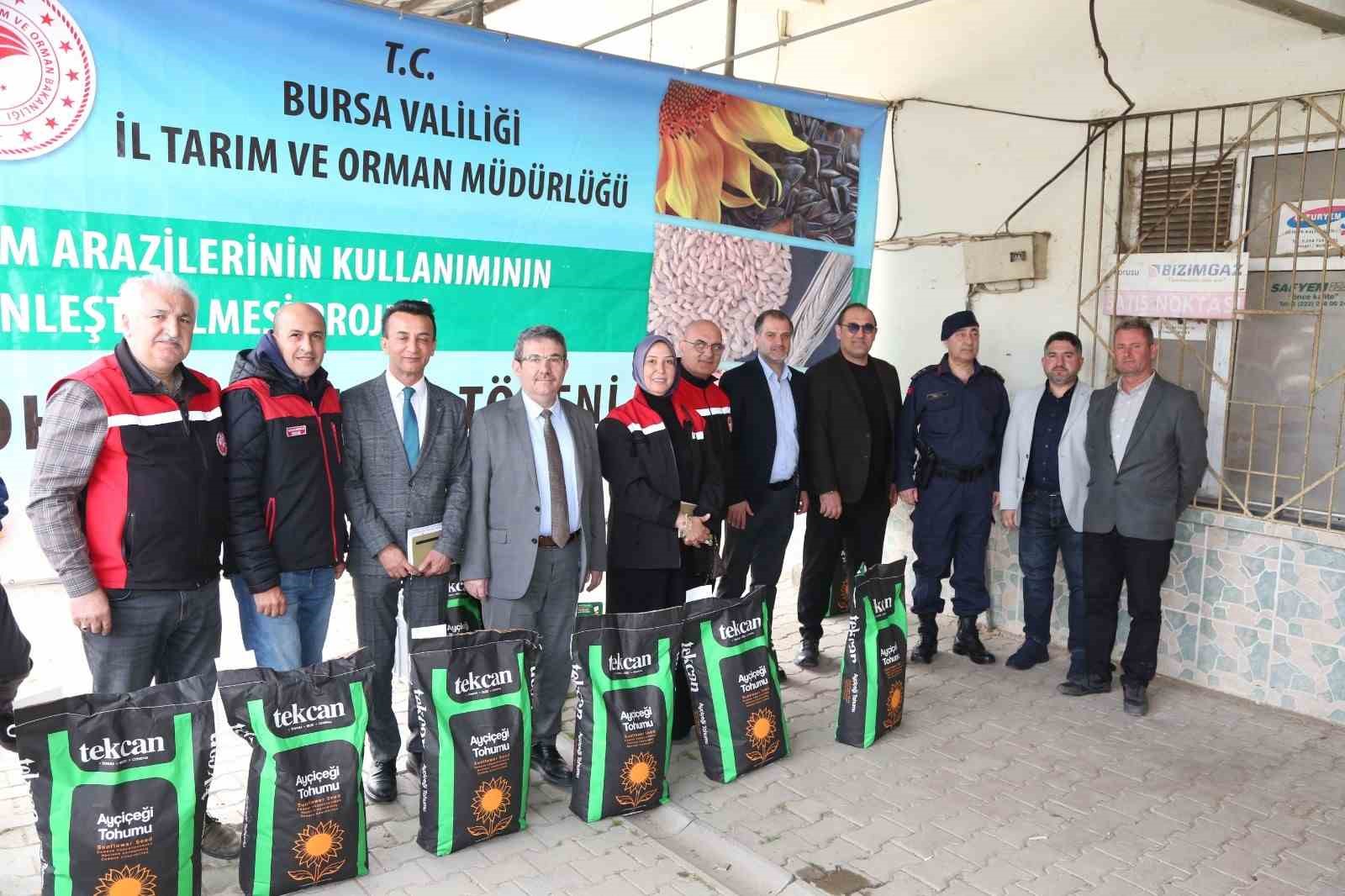 mudanya cayonu mahallesinde yaglik ay cicek tohumu dagitimi yapildi 0 TsODUYzk