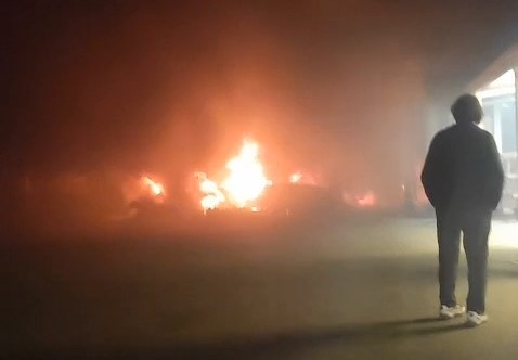mudanyada minibus duraklarinda yangin panigi 1