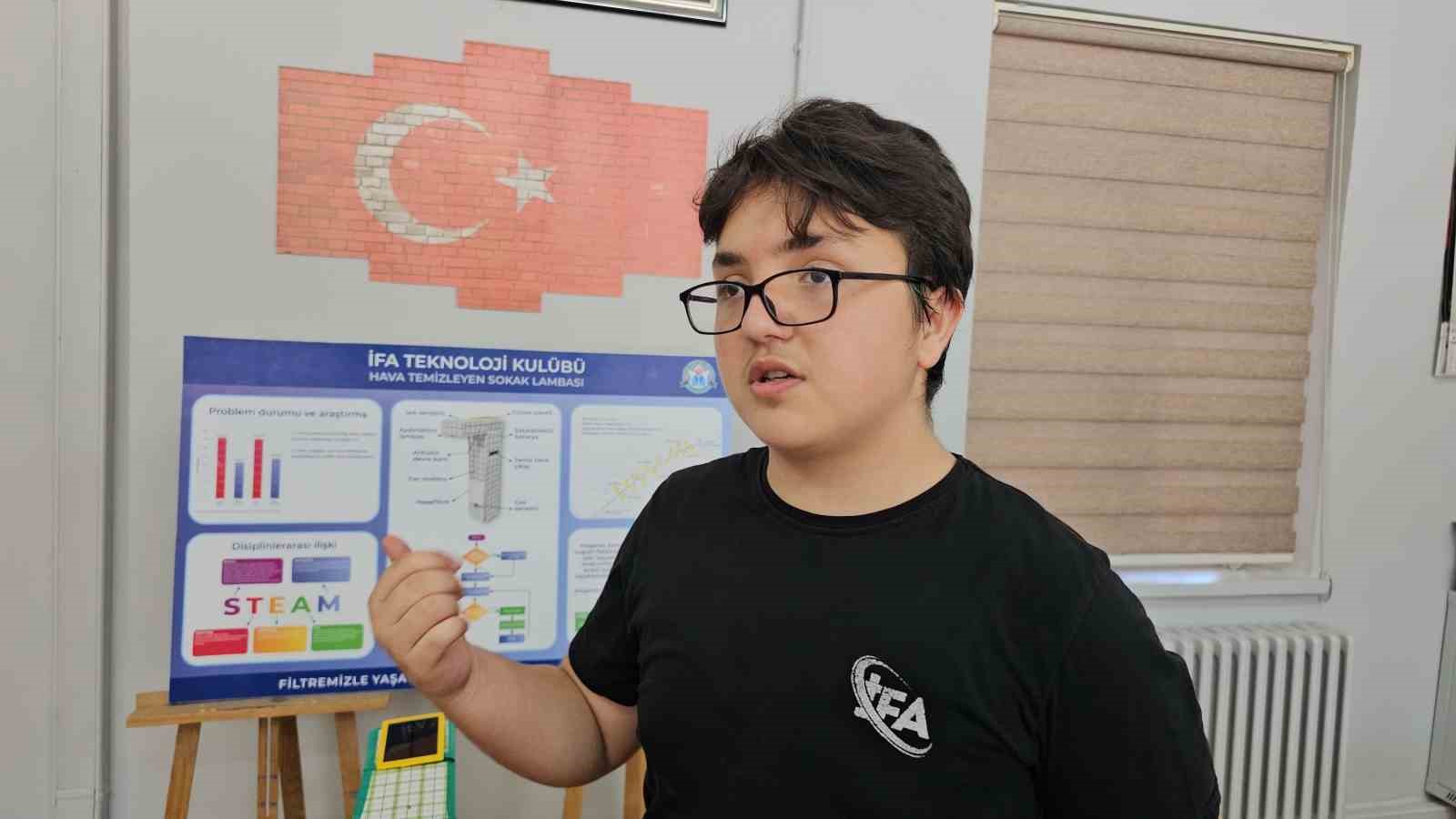 ortaokul ogrencilerinden nefes aldiran proje hava kirliligine cozum sokak lambasi 5 GC94QFdV