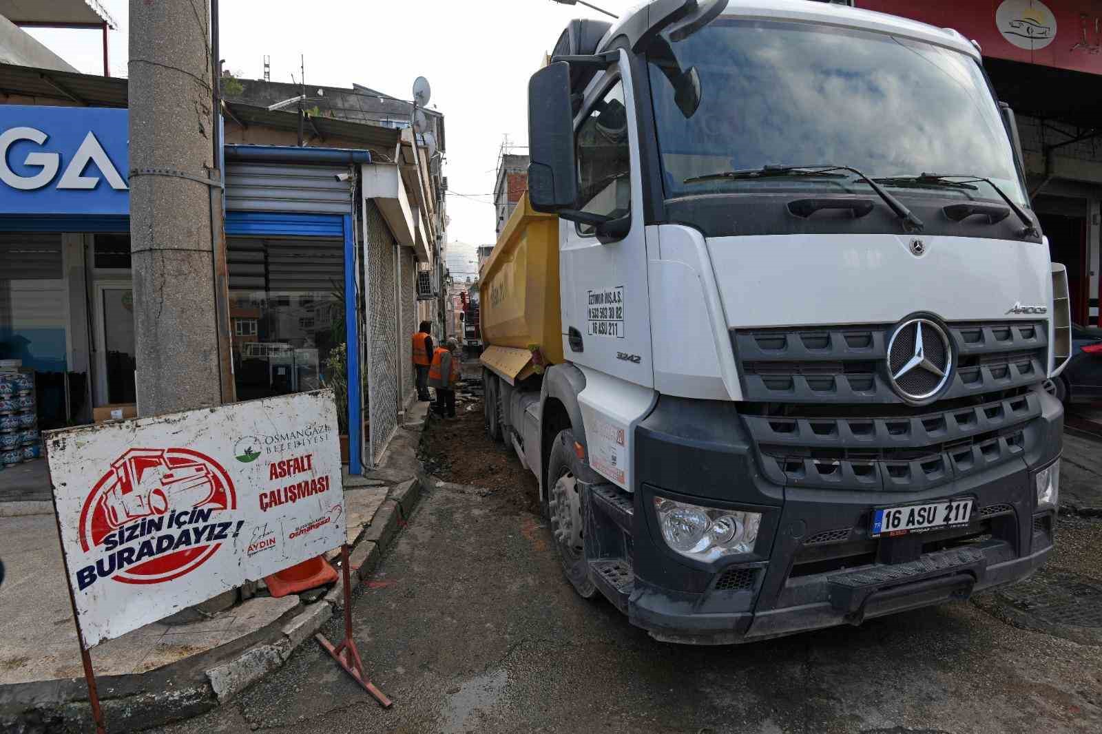 osmangazide eski asfaltlar yenileniyor 5