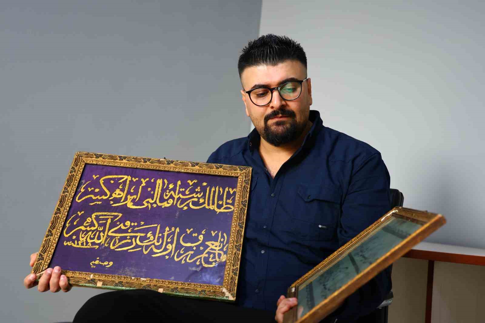 osmanli kadininin isledigi 126 yillik altin sirma hat levhasi gorenleri hayran birakti 11