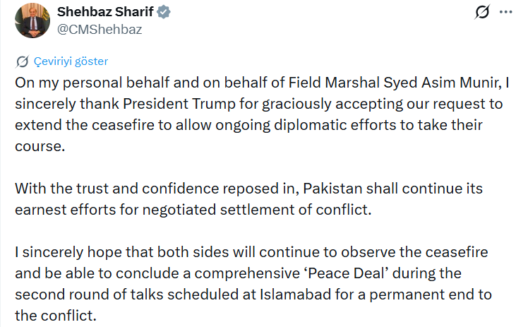 pakistan basbakani seriften abd baskani trumpa ateskes tesekkuru 0 JEmQ17VJ