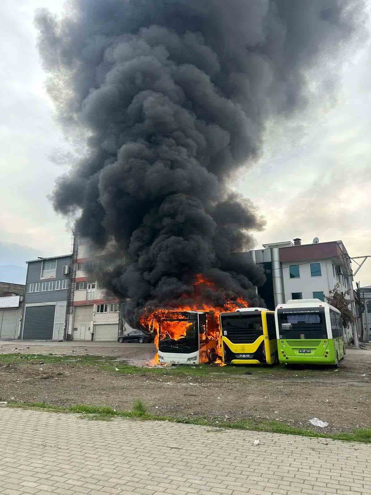 park halindeki otobusler cayir cayir yandi 0 c4674g65