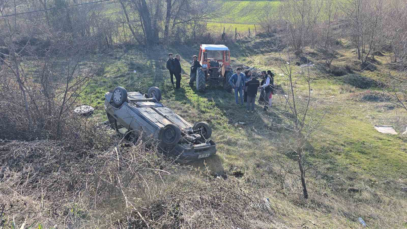 radar panigi kazaya neden oldu otomobil sarampole devrildi 0