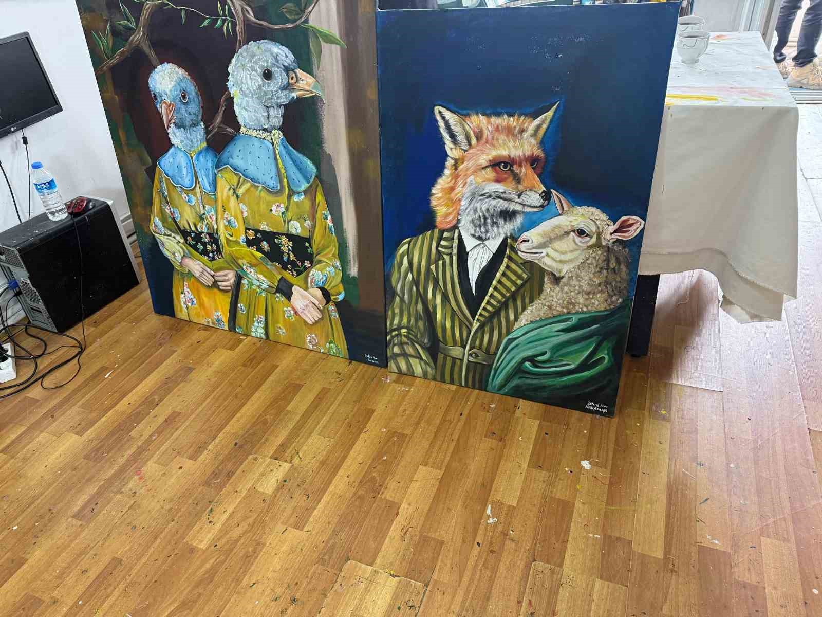 ressam ve heykeltiras orhan albas ogrencilerine 3 gunde resim yapmayi ogretiyor 1 mn2cD5e4