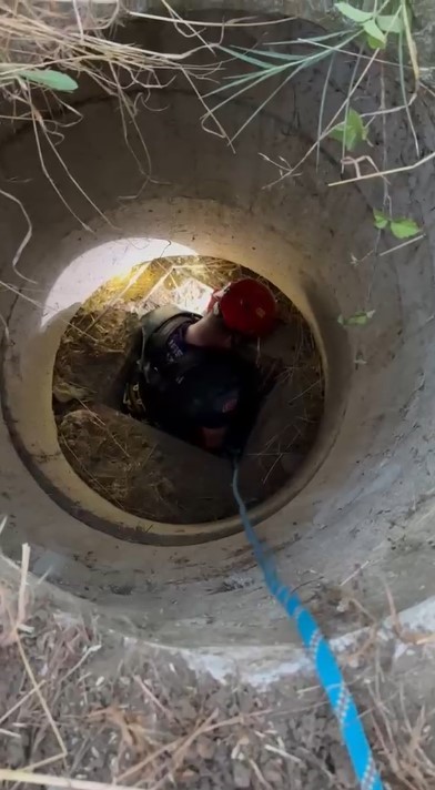 rogara dusen keciyi itfaiye kurtardi 0 GamAnhRu