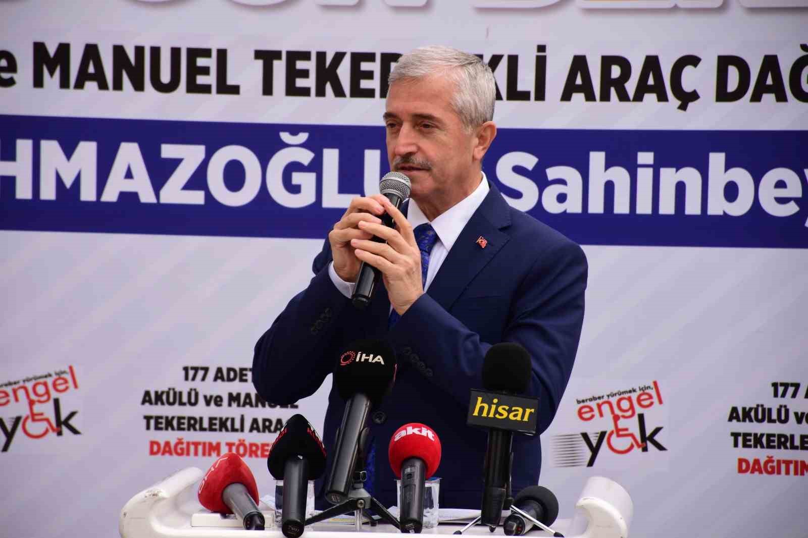 sahinbey belediyesinden 177 engelliye akulu ve manuel tekerlekli sandalye 2 HZqFrK9O