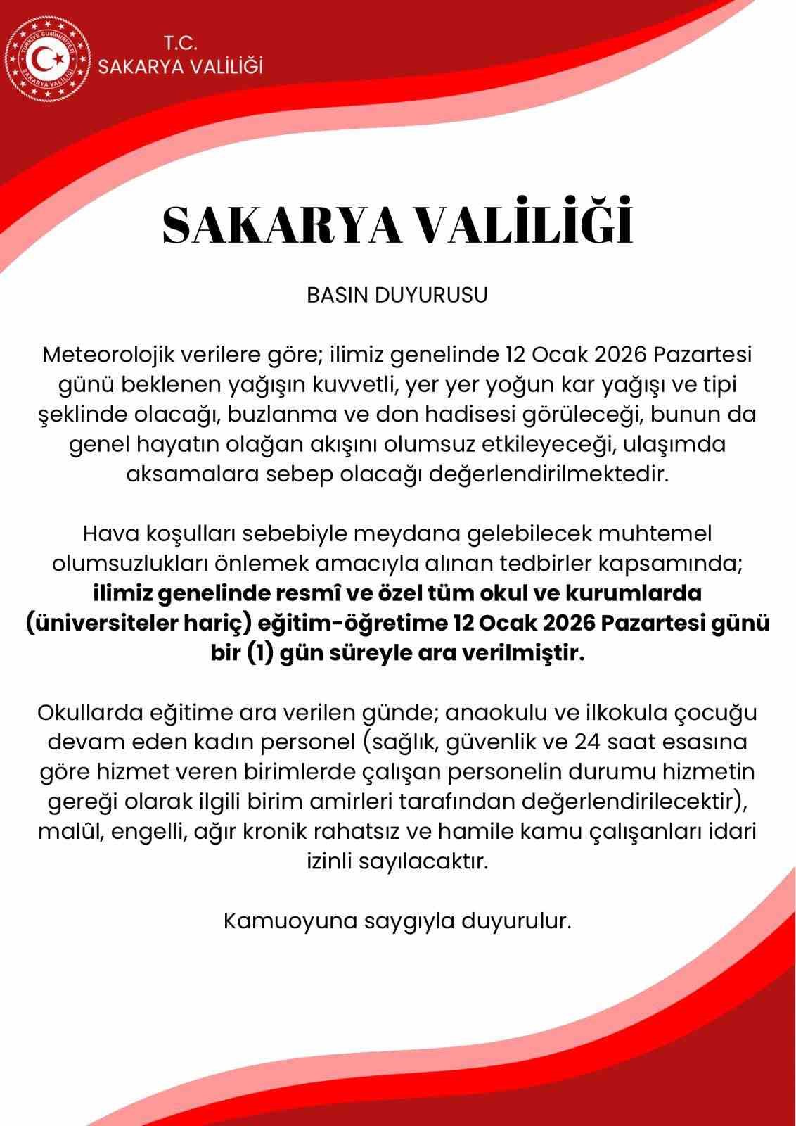 Sakarya’da eğitime kar tatili 4 sakaryada egitime kar tatili 0 YgBHL414