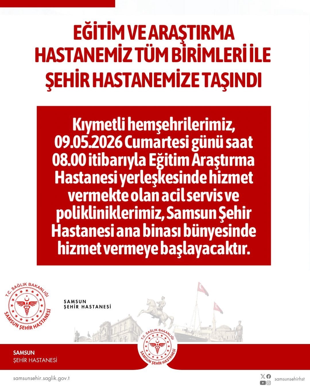 Samsun Eğitim ve Araştırma Hastanesi tüm birimleriyle, Şehir Hastanesine taşındı 5 samsun egitim ve arastirma hastanesi tum birimleriyle sehir hastanesine tasindi 1 lFhlReSL