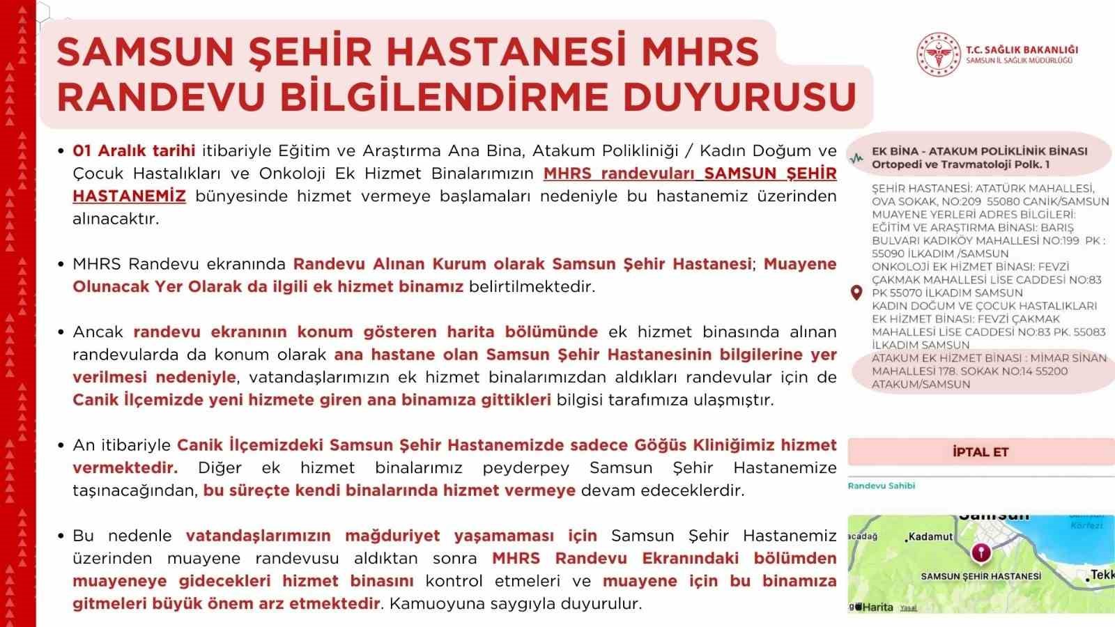 samsun sehir hastanesi randevularinda hizmet binasi karisikligina dikkat 0 jc9izB4X