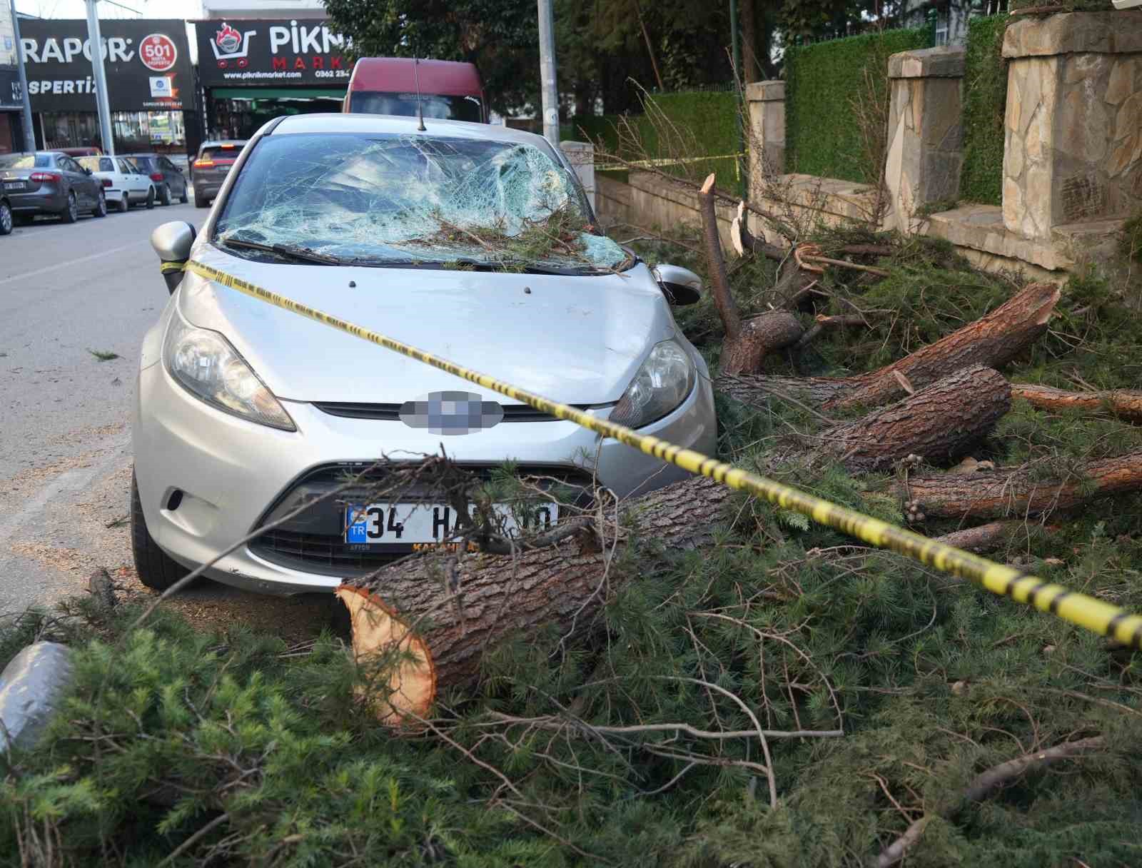 samsunda firtina park halindeki otomobile zarar verdi catilari ucurdu 2 NkpH8Qj8