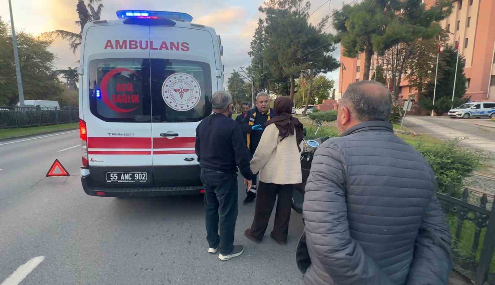 samsunda motosiklet ile pikap carpisti 1 yarali 1