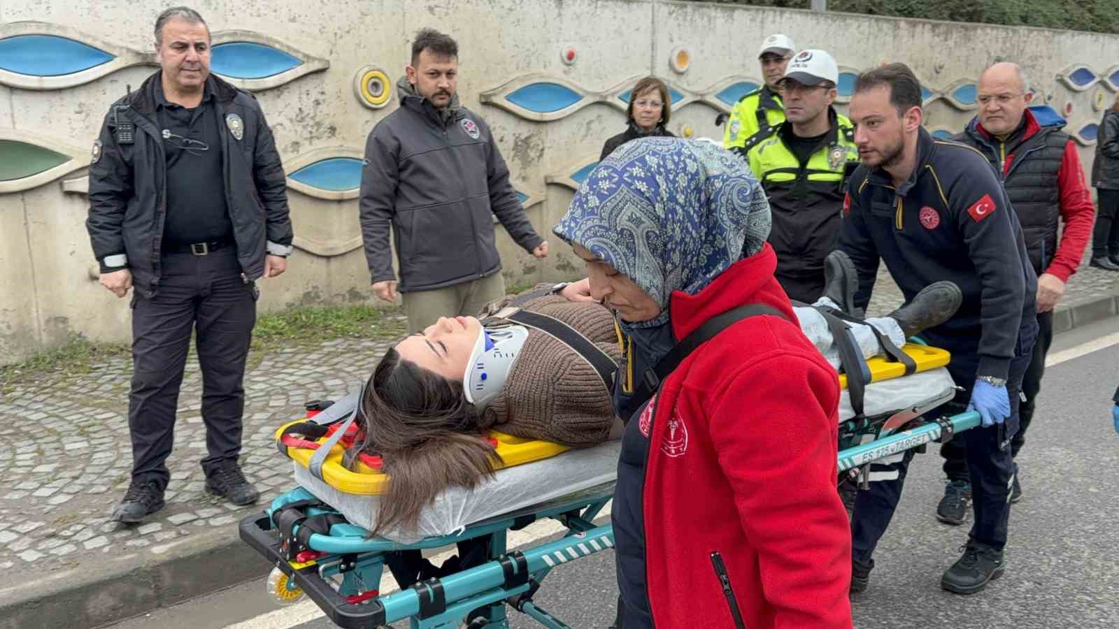 samsunda motosikletli genc kadin yaralandi 3