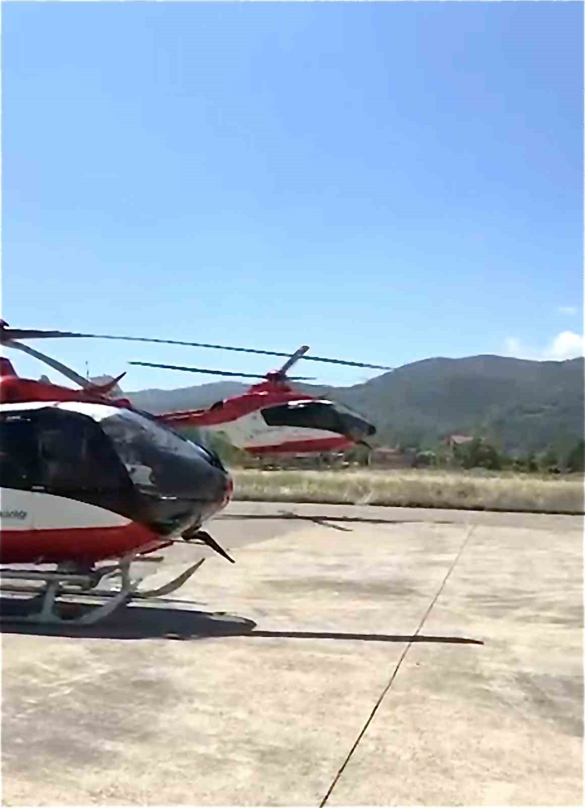 samsunun ambulans helikopterinden sinirlari asan nakil 0 Wmsgsnqn