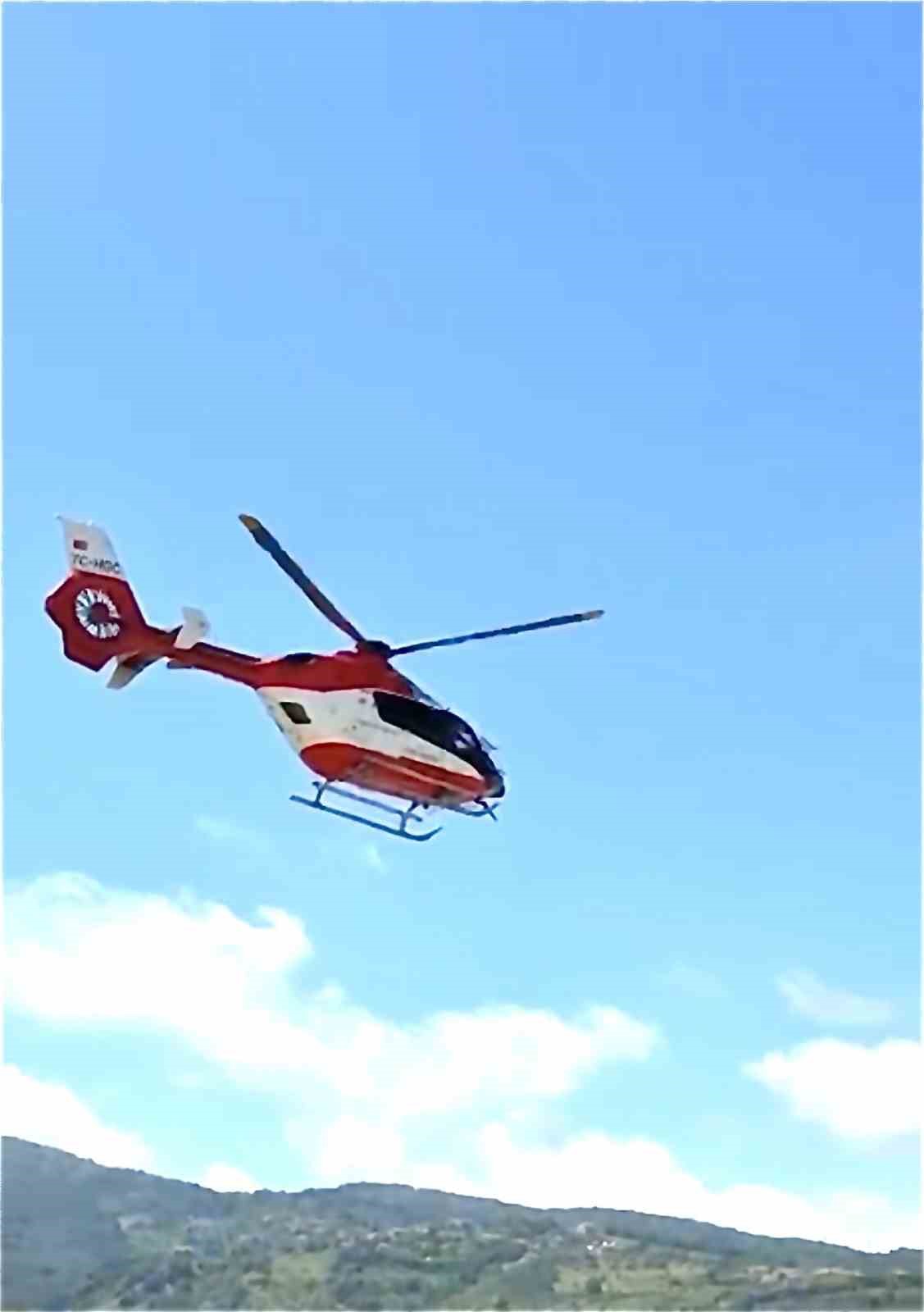 samsunun ambulans helikopterinden sinirlari asan nakil 1 JBFaKsRA