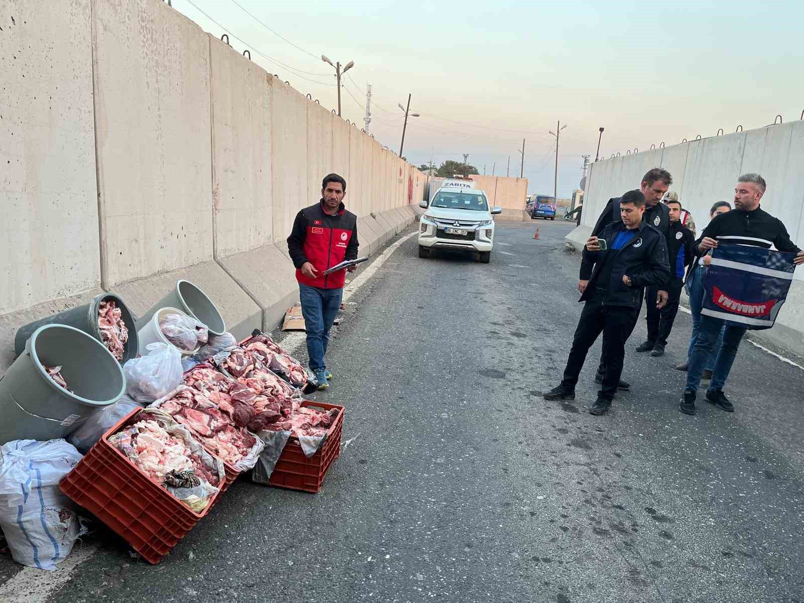 sanliurfada 1 ton kacak et ele gecirildi 1