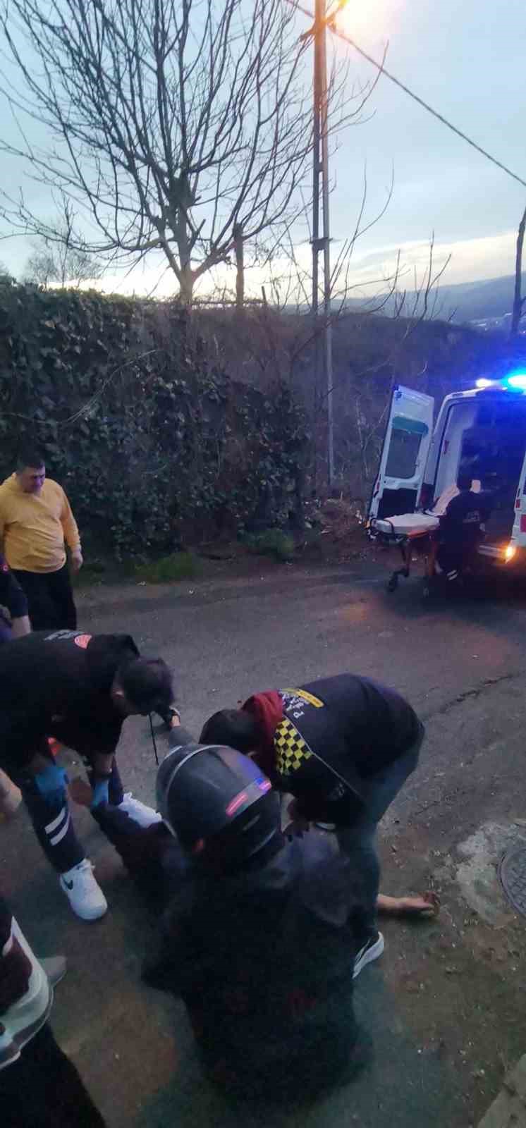 sariyerde bozuk yolun sebep oldugu kaza kamerada 1 yarali 5 LORstXTS