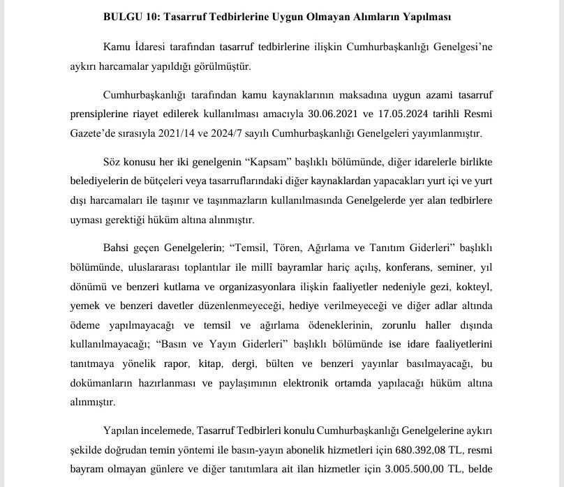 Sayıştay raporu: Altınordu Belediyesi’nden tasarruf tedbirlerine aykırı 9,9 milyon TL’lik harcama 6 sayistay raporu altinordu belediyesinden tasarruf tedbirlerine aykiri 99 milyon tllik harcama 2 IllZiRD4