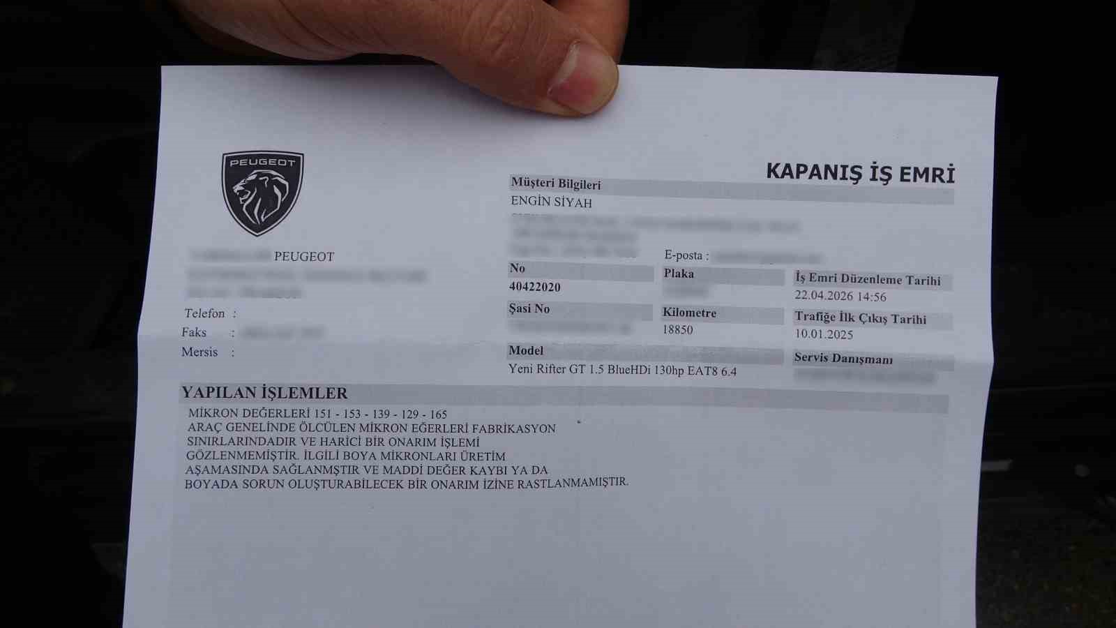 sifir aldigi araci ekspertizde boyali cikti yetkili servis iki farkli rapor verdi 9 SdEmz12s