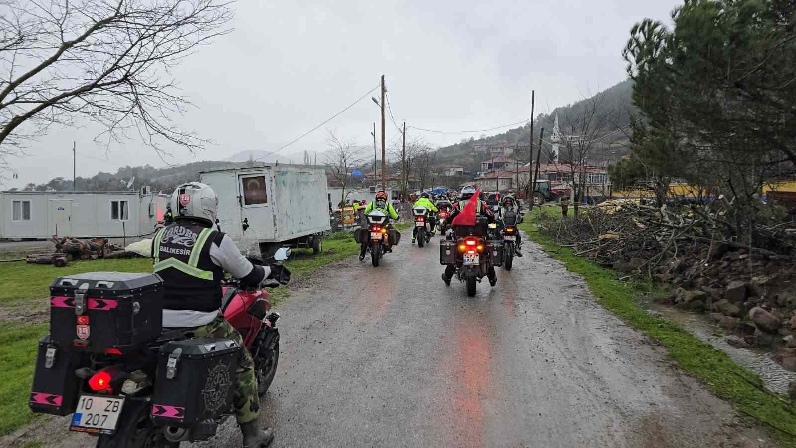 sindirgida depremzedelere motorcu morali 9